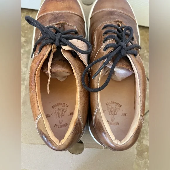 BedStu women’s Holly Sneakers In Tan Rustic leather Sz 9 new In Box - Picture 5 of 9